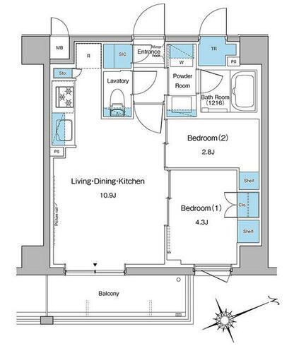 東京都中野区本町１丁目 中野坂上駅 2LDK マンション 賃貸物件詳細