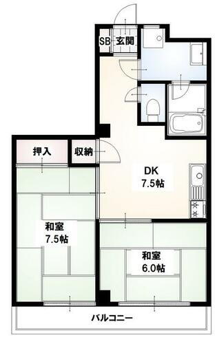 千葉県我孫子市寿２丁目 我孫子駅 2DK マンション 賃貸物件詳細