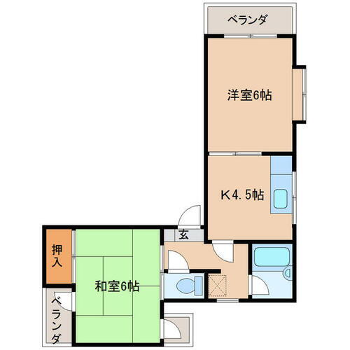 千葉県八千代市八千代台北７丁目 八千代台駅 2K マンション 賃貸物件詳細