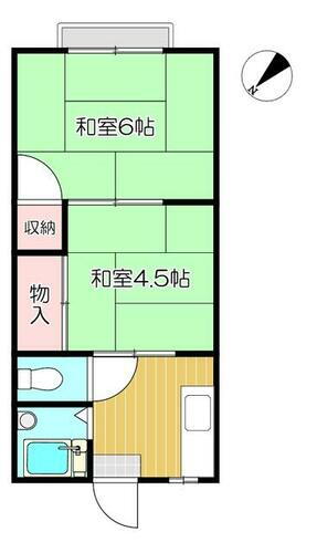 コーポ吉沢 1階 2K 賃貸物件詳細