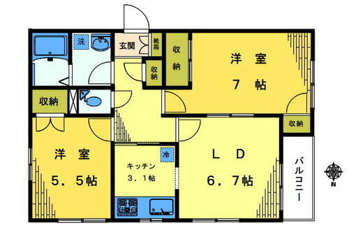 東京都新宿区上落合２丁目 落合駅 2LDK マンション 賃貸物件詳細