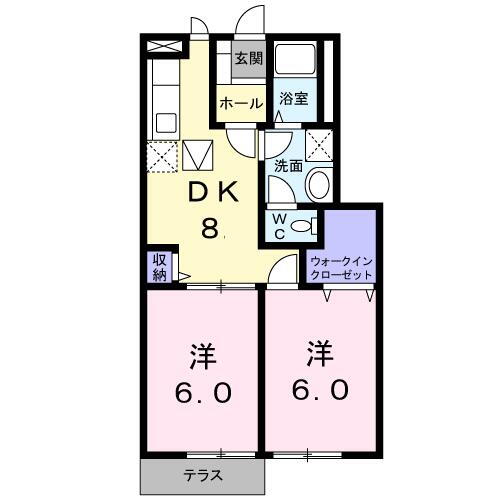 熊本県熊本市北区清水亀井町 八景水谷駅 2DK アパート 賃貸物件詳細