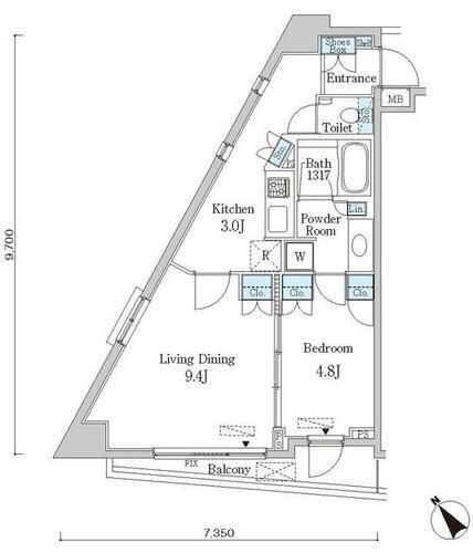 東京都渋谷区東３丁目 恵比寿駅 1LDK マンション 賃貸物件詳細