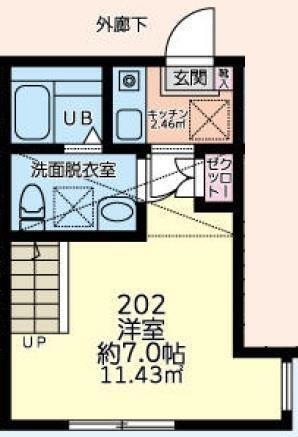 神奈川県横浜市旭区二俣川１丁目 二俣川駅 1K アパート 賃貸物件詳細