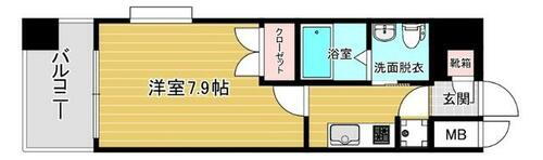 福岡県福岡市博多区下呉服町 呉服町駅 1K マンション 賃貸物件詳細