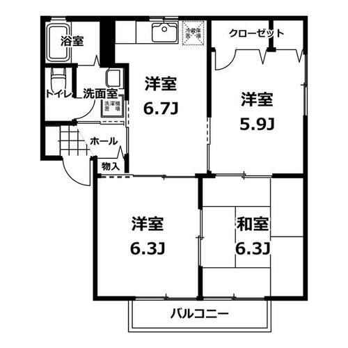 茨城県那珂郡東海村大山台２丁目 東海駅 3DK アパート 賃貸物件詳細