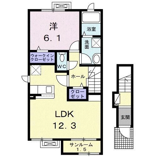秋田県秋田市土崎港東４丁目 秋田駅 1LDK アパート 賃貸物件詳細