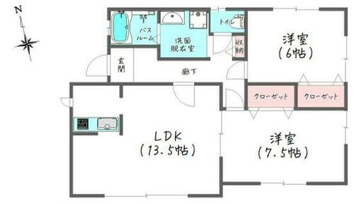 宮城県仙台市太白区中田町字二軒橋 南仙台駅 2LDK 一戸建て 賃貸物件詳細
