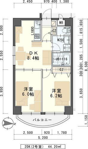 宮城県仙台市青葉区二日町 北四番丁駅 2DK マンション 賃貸物件詳細