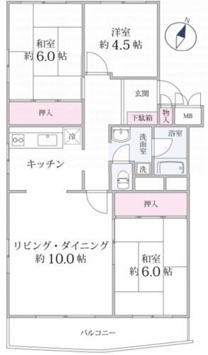 千葉県船橋市習志野台４丁目 習志野駅 3LDK マンション 賃貸物件詳細