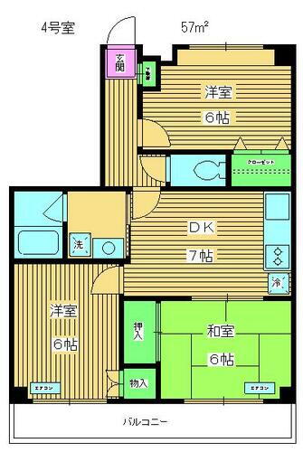 東京都板橋区赤塚４丁目 成増駅 3DK マンション 賃貸物件詳細