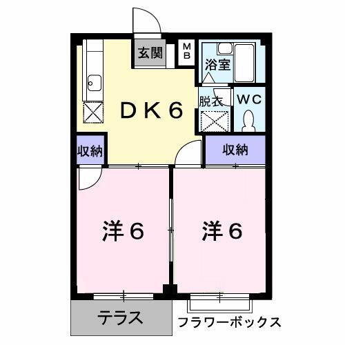 埼玉県春日部市藤塚 藤の牛島駅 2DK アパート 賃貸物件詳細