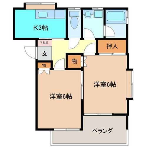 宮城県大崎市古川江合寿町１丁目 古川駅 2K アパート 賃貸物件詳細