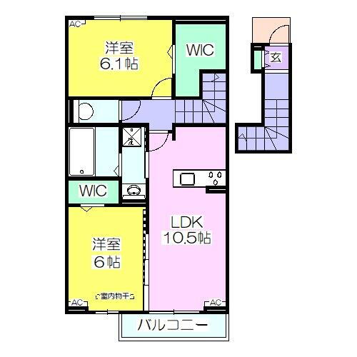福島県郡山市字古川 郡山駅 2LDK アパート 賃貸物件詳細