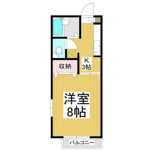 長野県長野市三輪２丁目 本郷駅 1K アパート 賃貸物件詳細