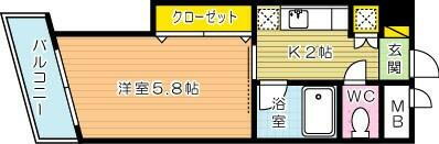 福岡県北九州市小倉北区高峰町 西小倉駅 1K マンション 賃貸物件詳細