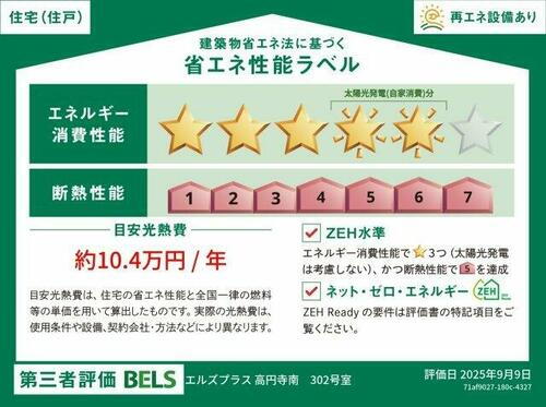 建築物省エネ法に基づく省エネ性能ラベル
