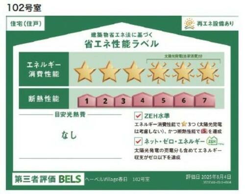 建築物省エネ法に基づく省エネ性能ラベル