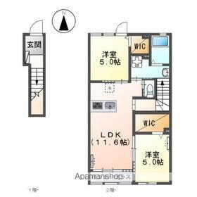 岐阜県各務原市鵜沼南町１ 新鵜沼駅 2LDK アパート 賃貸物件詳細