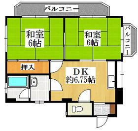 翠香園コーポ百合２ 3階 2DK 賃貸物件詳細