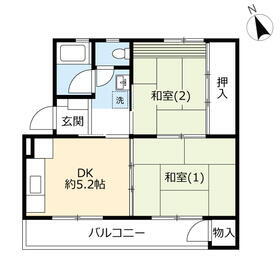 ＵＲ善行 5階 2DK 賃貸物件詳細