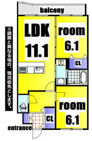 ニューシティアパートメンツ南小倉ＩＩ 5階 2LDK 賃貸物件詳細