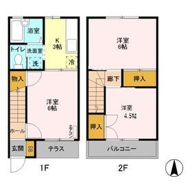 埼玉県吉川市高富１ テラスハウス