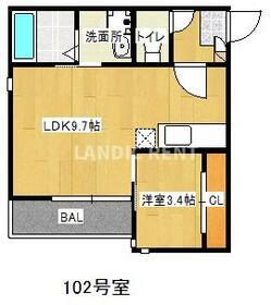 福岡県福岡市南区塩原４ 竹下駅 1LDK アパート 賃貸物件詳細