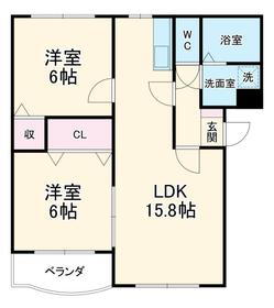 パークサイド川端 2階 2LDK 賃貸物件詳細