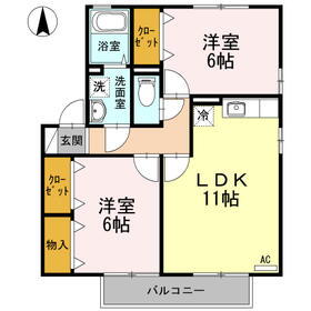 ステーションハウスリブ　Ｂ 1階 2LDK 賃貸物件詳細