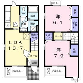 栃木県佐野市大橋町 佐野駅 2LDK アパート 賃貸物件詳細