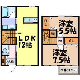 クラ豆田Ａ棟 2階建