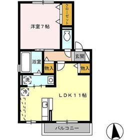 Ｓｔｏｎｅ　Ｈｉｌｌｓ　　Ａ（ストーンヒルズエー） 2階 1LDK 賃貸物件詳細