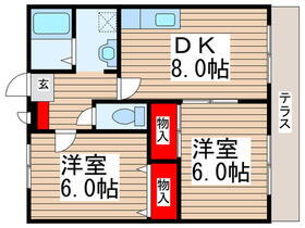パナタウン白旗Ｉ 1階 2DK 賃貸物件詳細