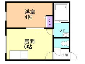 北海道札幌市西区発寒三条６ 発寒南駅 1DK アパート 賃貸物件詳細