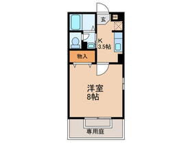 モナリエプライズ　Ａ棟 1階 1K 賃貸物件詳細