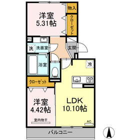 メゾンけやき通り 2階 2LDK 賃貸物件詳細