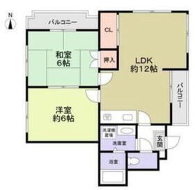 パレス新甲陽 2階 2LDK 賃貸物件詳細