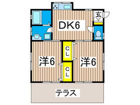 ハイツ　オクツ 1階 2DK 賃貸物件詳細