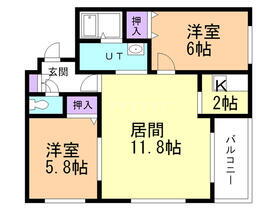 北海道札幌市豊平区月寒西一条６ 月寒中央駅 2LDK マンション 賃貸物件詳細