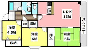 セゾン南茨木 4階 3LDK 賃貸物件詳細
