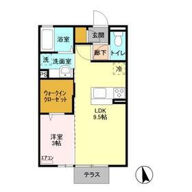群馬県館林市松原３ 館林駅 1LDK アパート 賃貸物件詳細