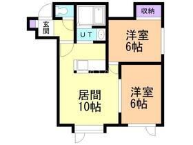 北海道札幌市北区新川二条１０ 2LDK アパート 賃貸物件詳細