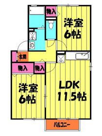 エステートＭ３ 1階 2LDK 賃貸物件詳細