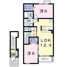リヴィエール・イルＶＩＩＩ 2階 2LDK 賃貸物件詳細