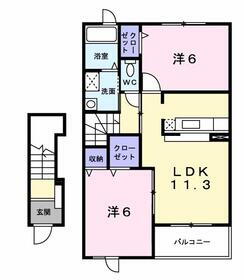 埼玉県越谷市大字大道 せんげん台駅 2LDK アパート 賃貸物件詳細