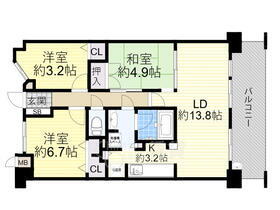 大阪府吹田市山田北 山田駅 3LDK マンション 賃貸物件詳細