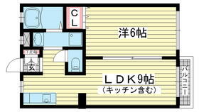 中山手ガーデンパレスＤ棟 2階 1LDK 賃貸物件詳細