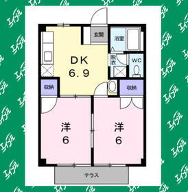 ドエル 1階 2DK 賃貸物件詳細