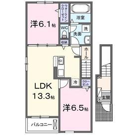 茨城県水戸市元吉田町 水戸駅 2LDK アパート 賃貸物件詳細